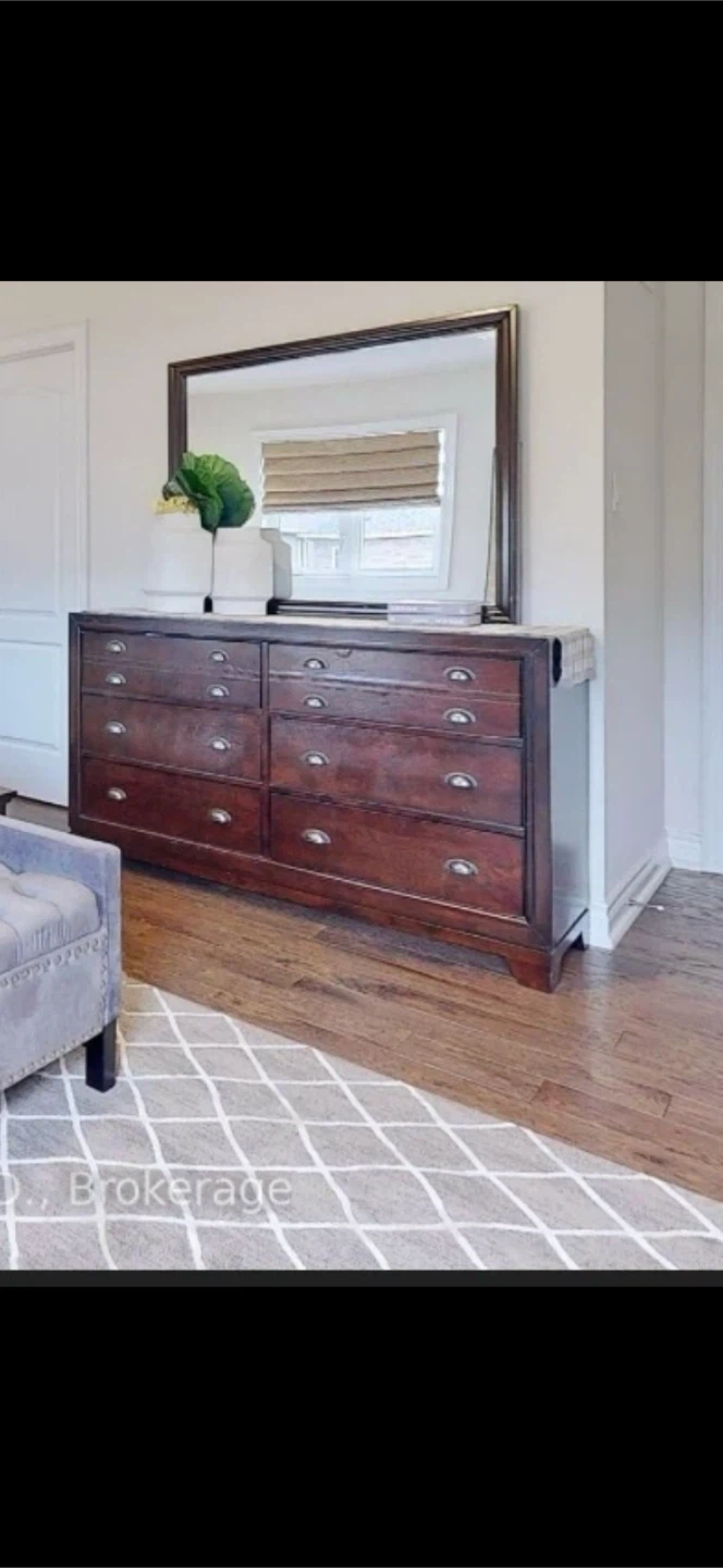 Dark Wood Dresser with Mirror