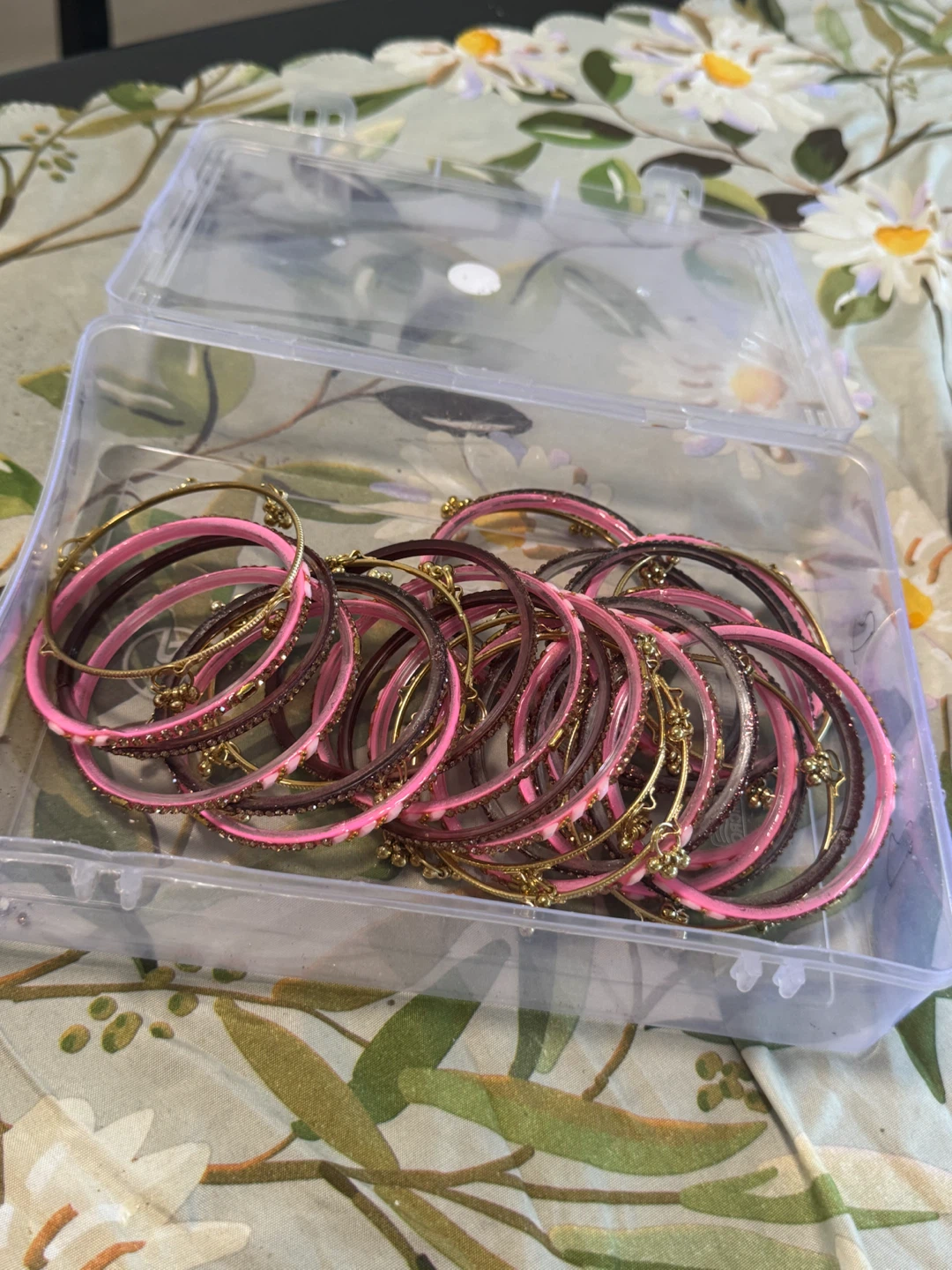 Pink and Gold KASHMIRI Bangle Set - photo 4