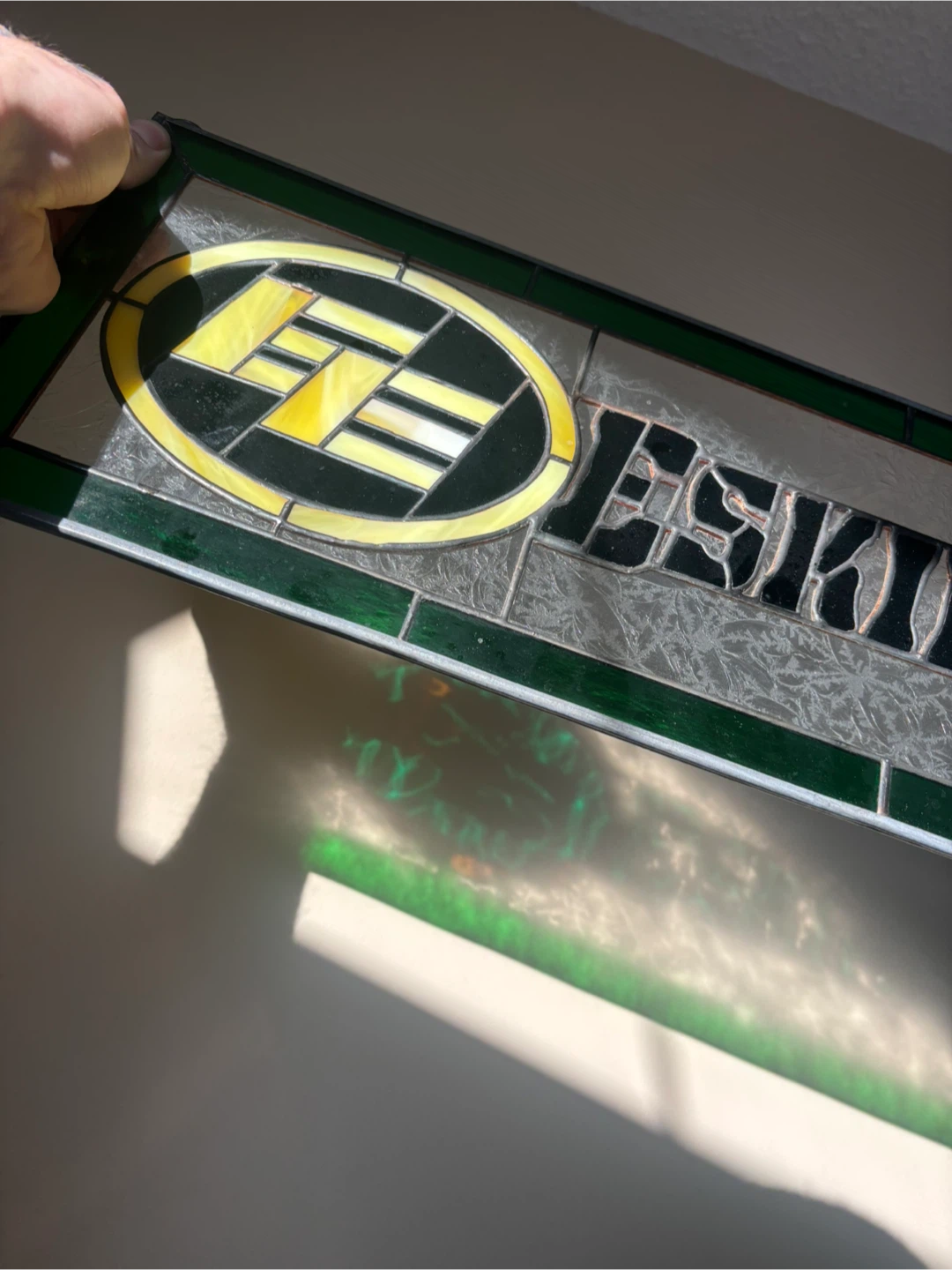 Edmonton Eskimos Stained Glass Hanging - photo 2