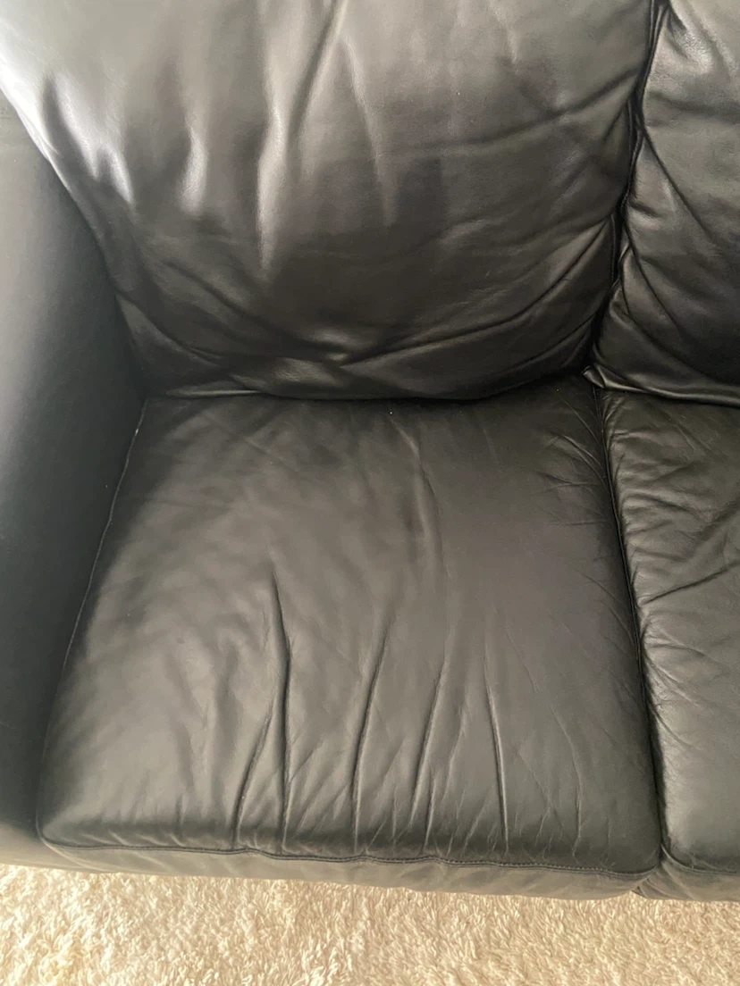 Dark BrownLeather Sofa—9 feet - photo 4