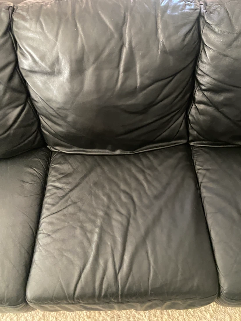 Dark BrownLeather Sofa—9 feet - photo 5