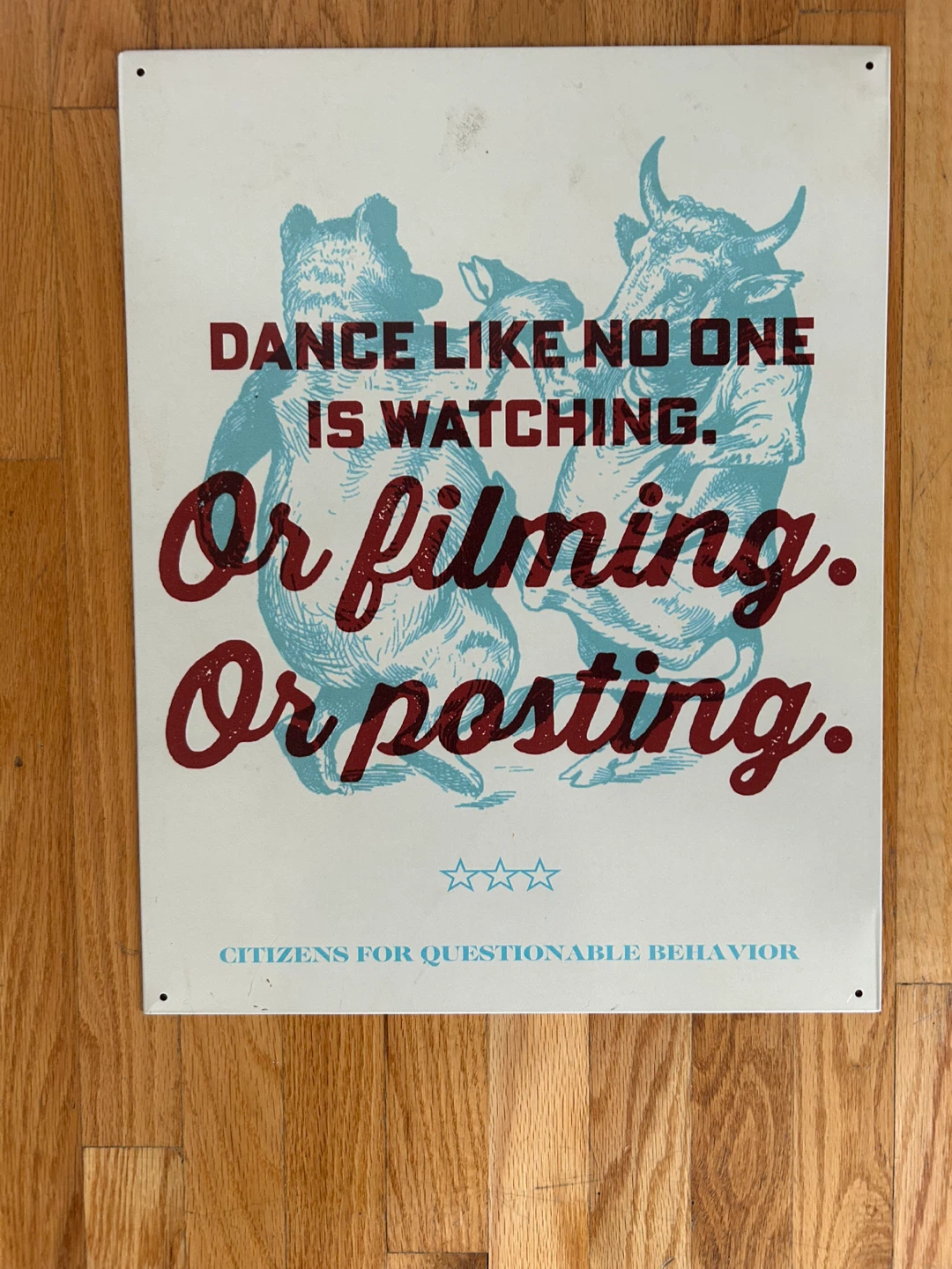 Metal poster- dance