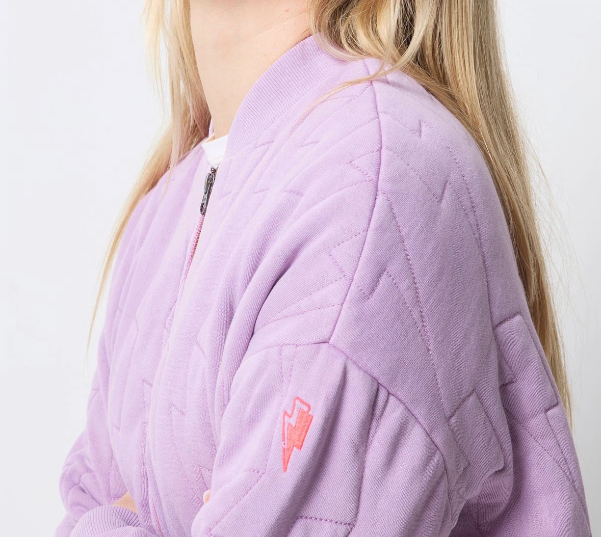 Scamp & Dude Quilted Bomber Jacket Lilac - photo 2