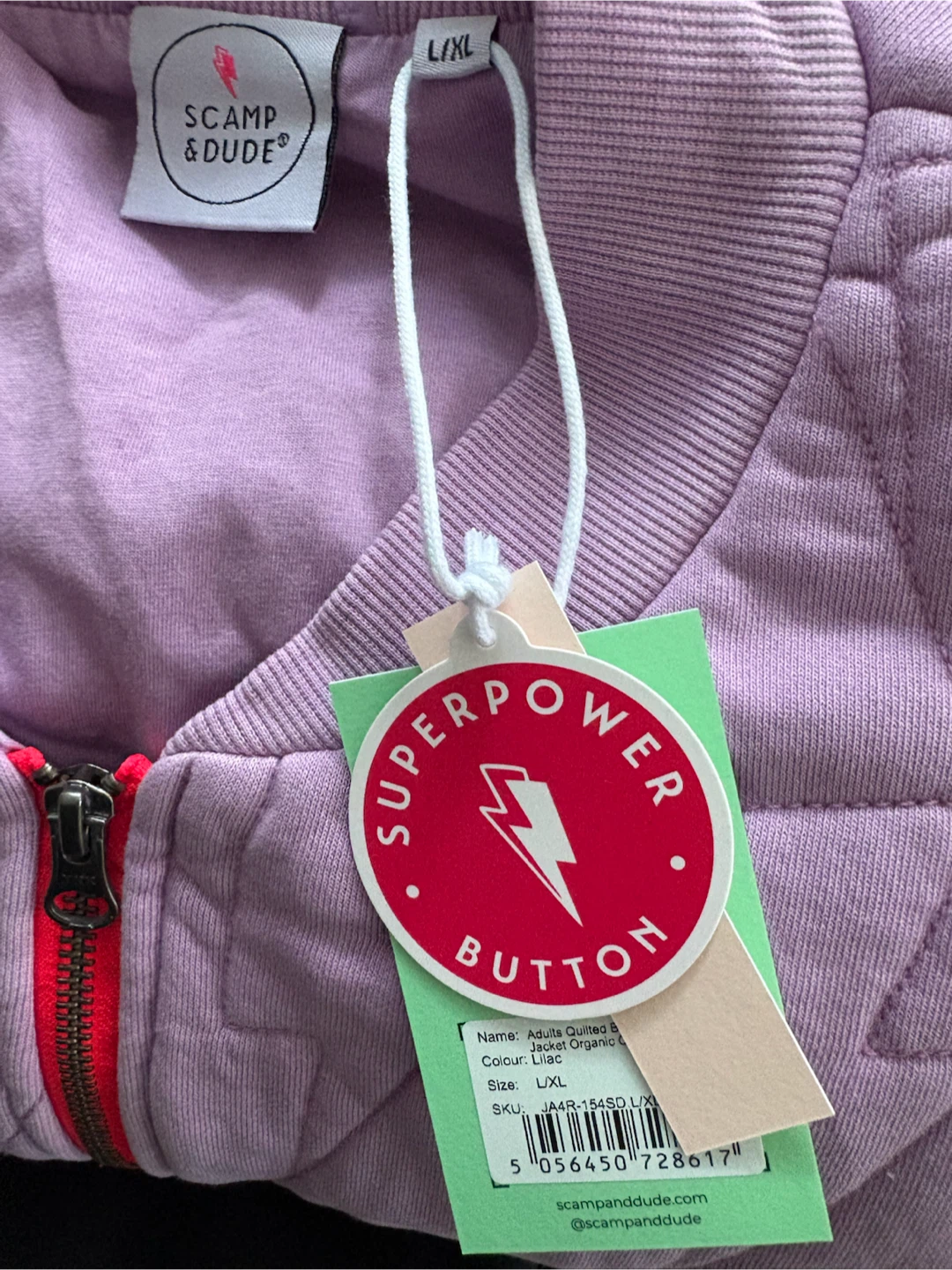 Scamp & Dude Quilted Bomber Jacket Lilac - photo 5
