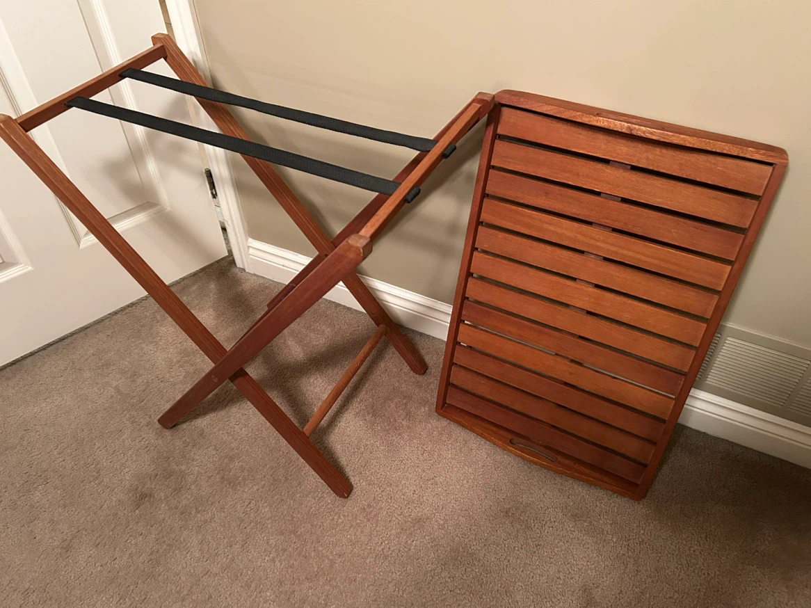 Solid Teak Butler's Tray Table - photo 3