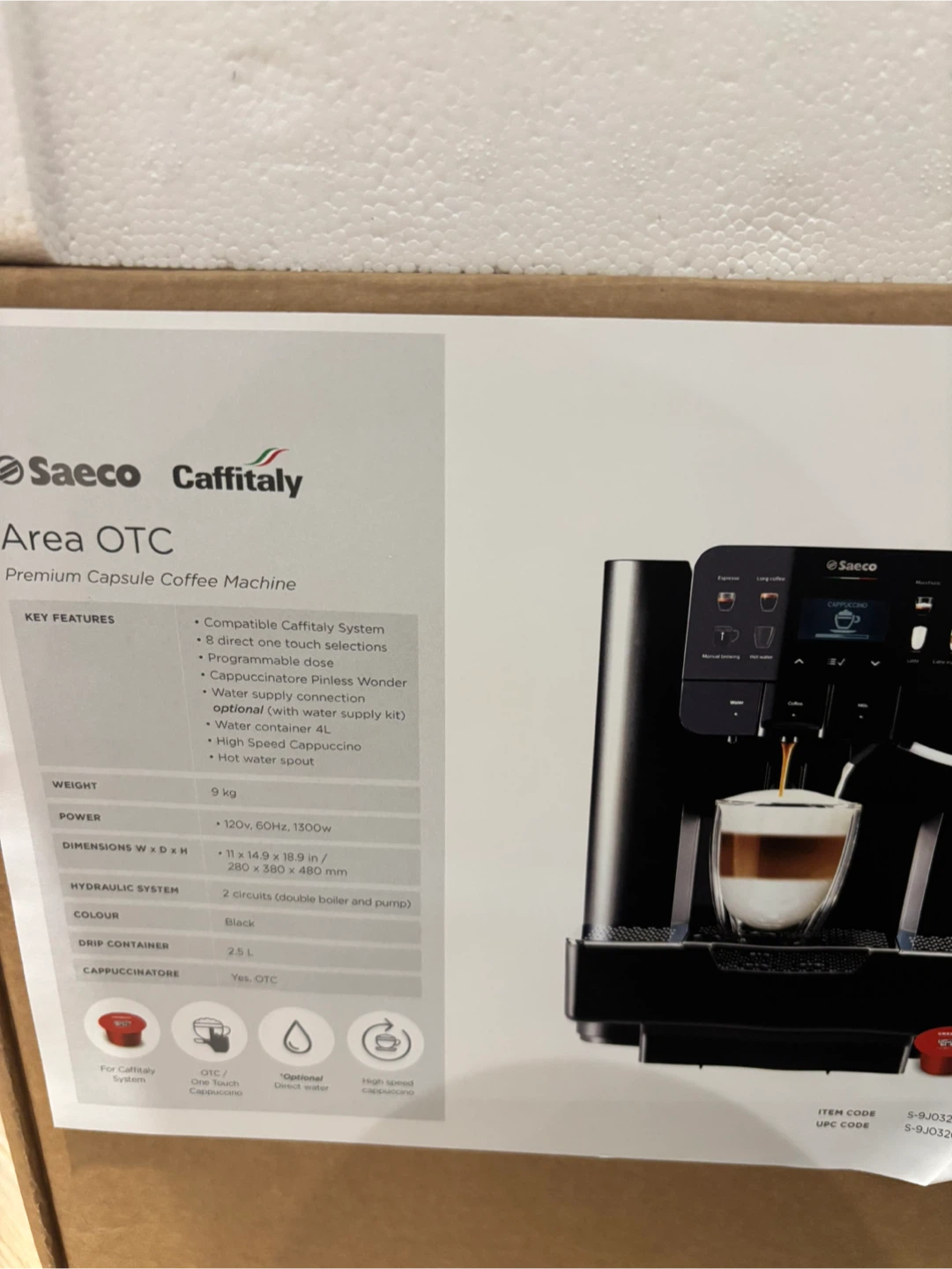 *BRAND NEW & UNUSED* Saeco Area OTC Coffee Machine - photo 3