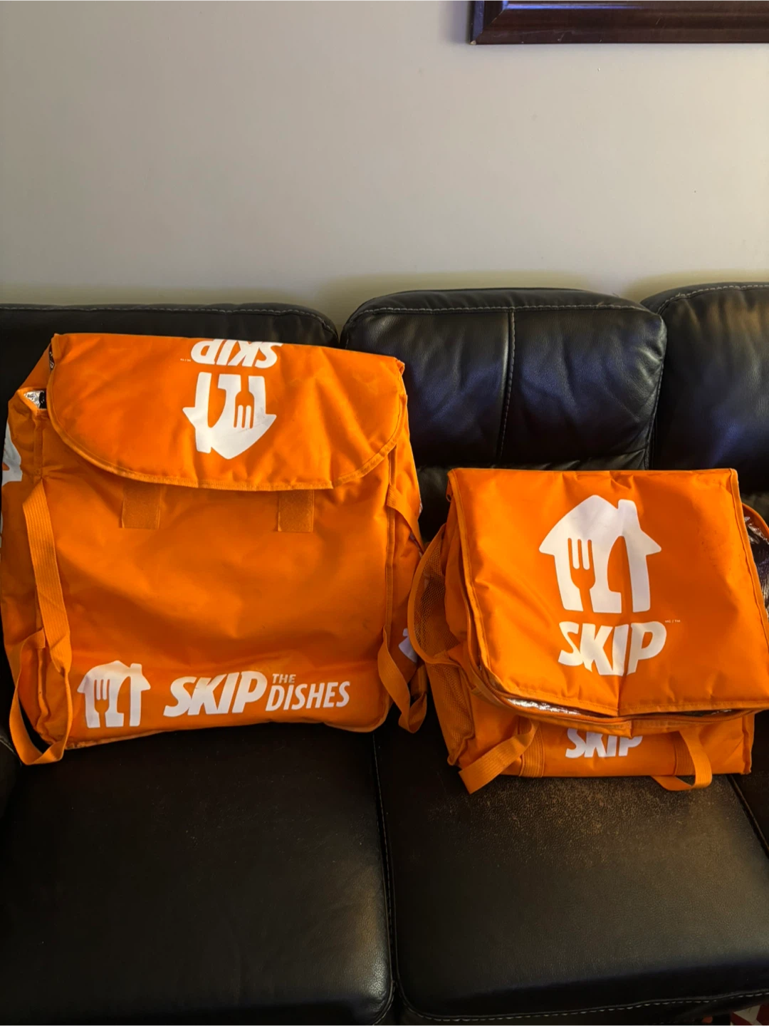 Set of 2 Skip The Dishes Delivery Bags