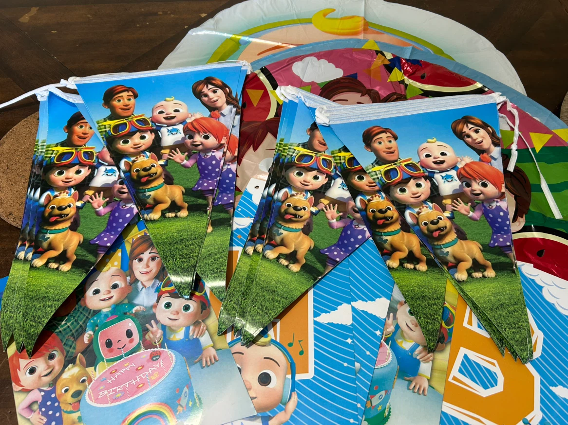 Cocomelon Birthday Party Balloon and Banner Set