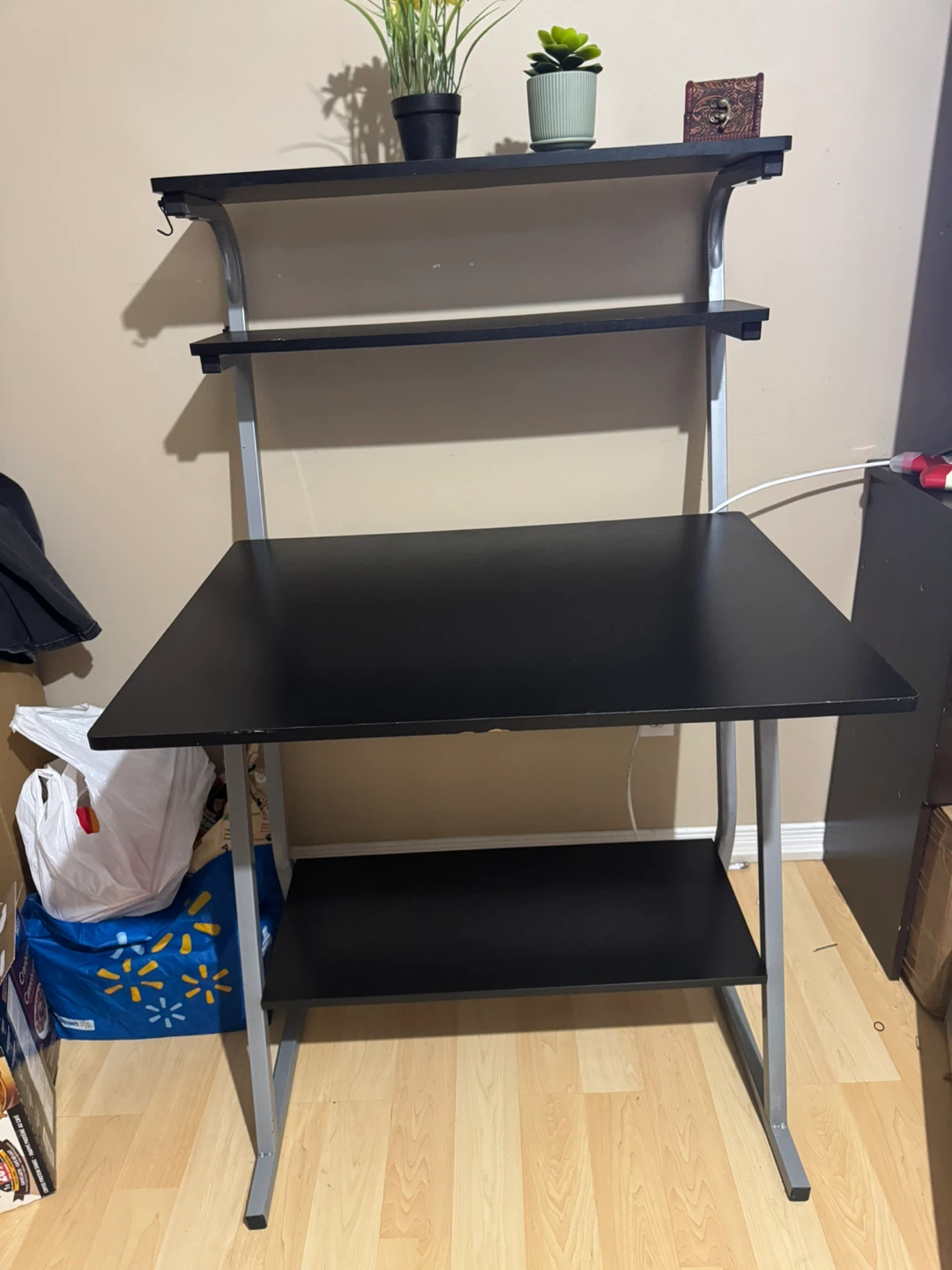Computer Desk with Storage Shelves and Foot Rest - photo 2