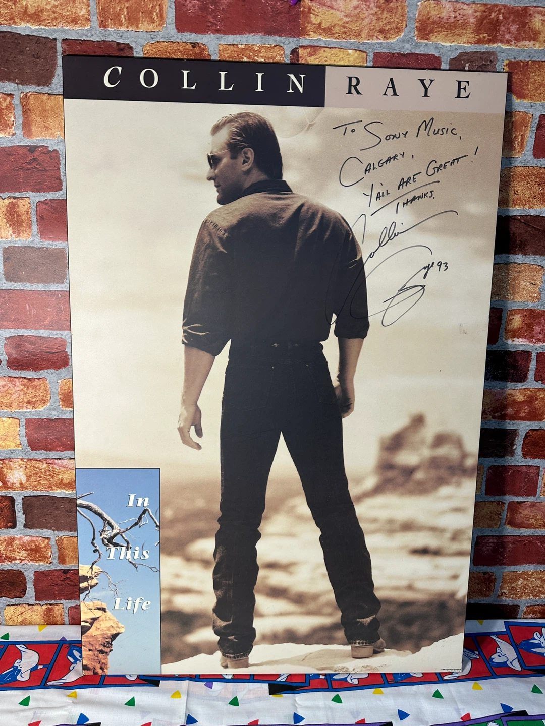 Collin Raye In This Life Autographed Dry Mount Poster