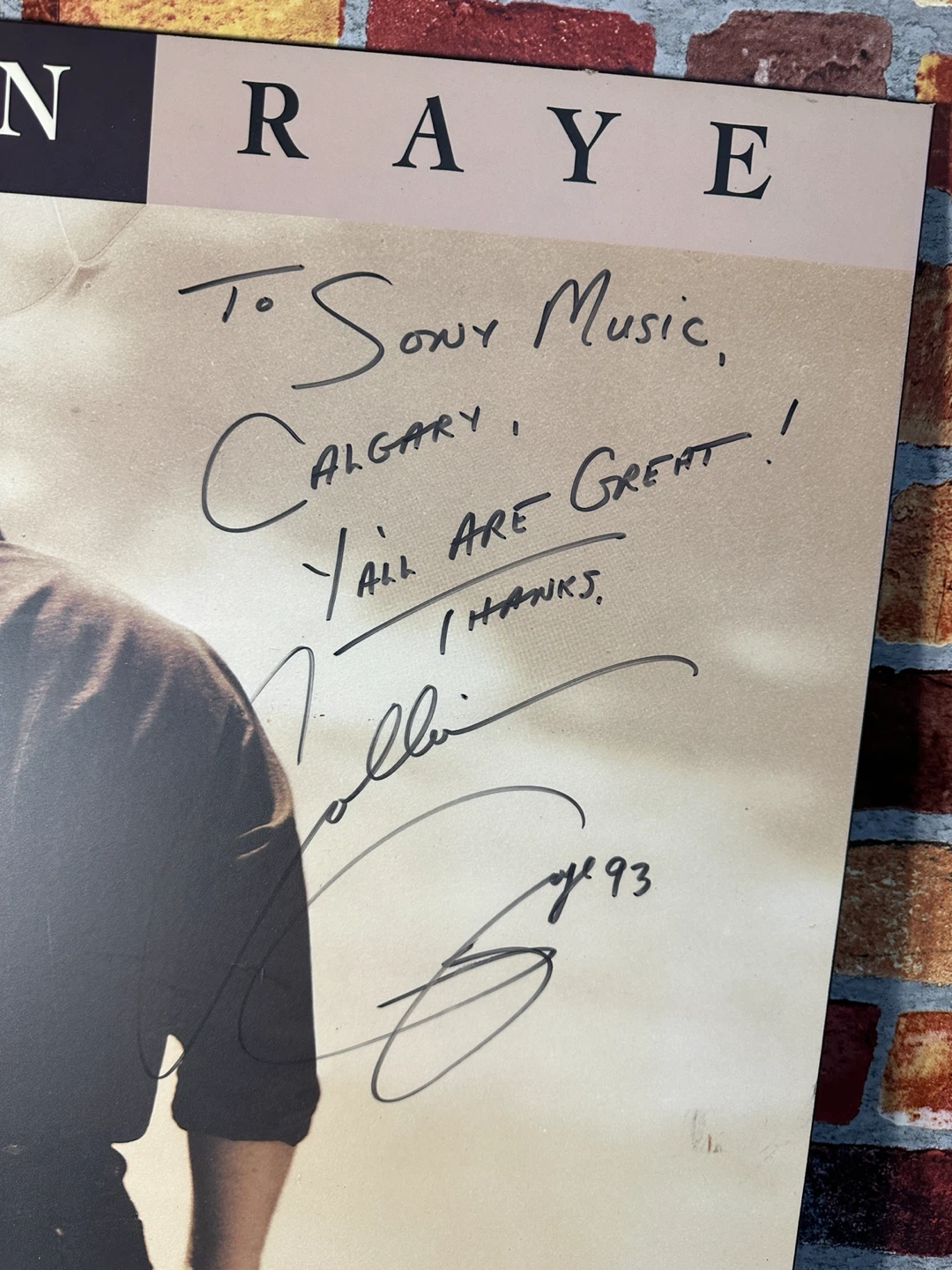 Collin Raye In This Life Autographed Dry Mount Poster - photo 2