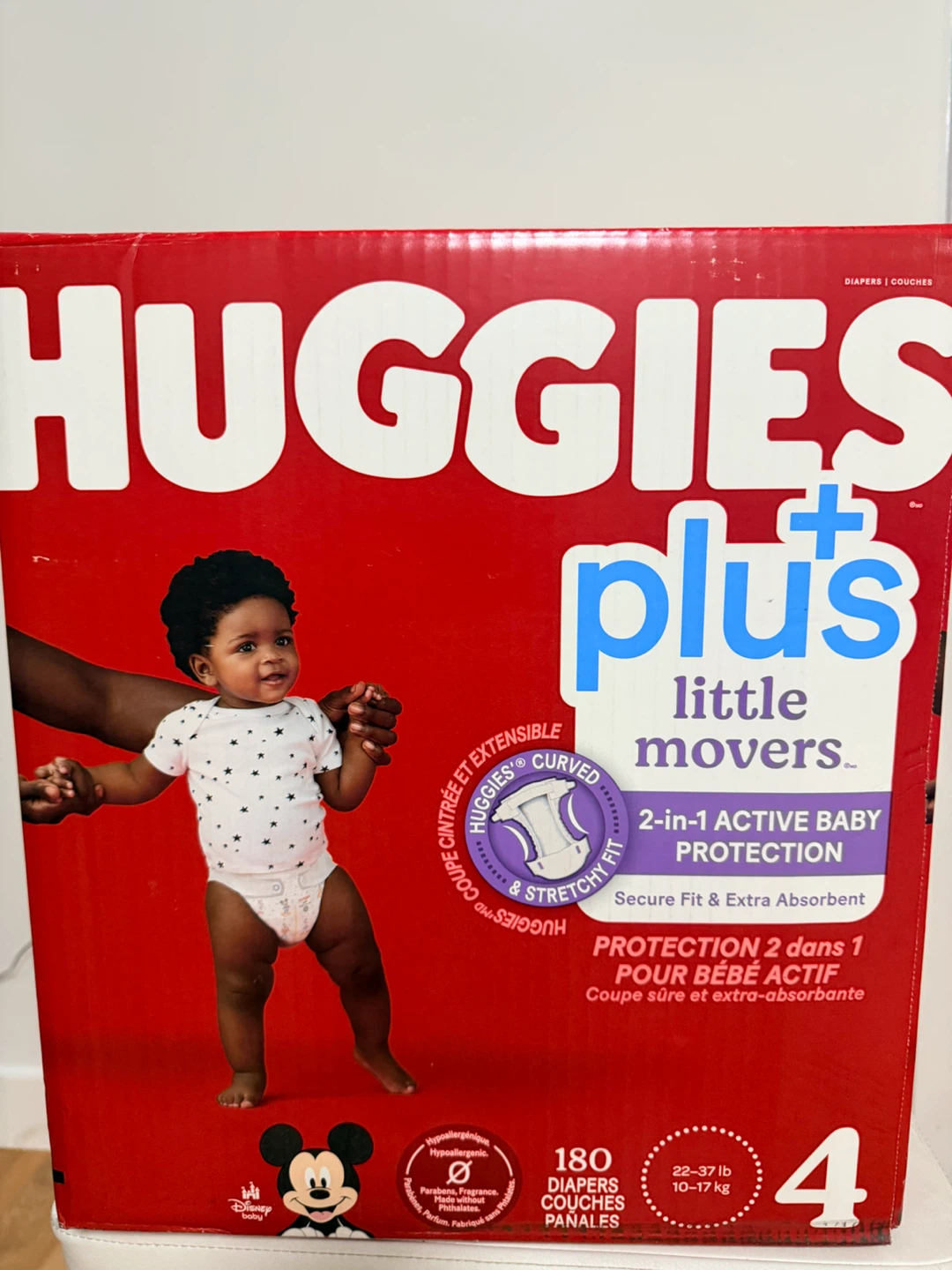 Huggies Plus Little Movers Size 4 Diapers 180 Count