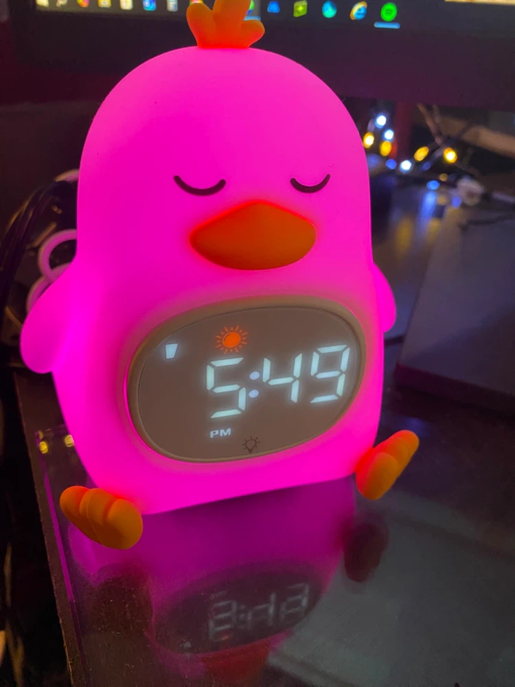 Aokpsrt Duck Kids Alarm Clock with Night Light - photo 4