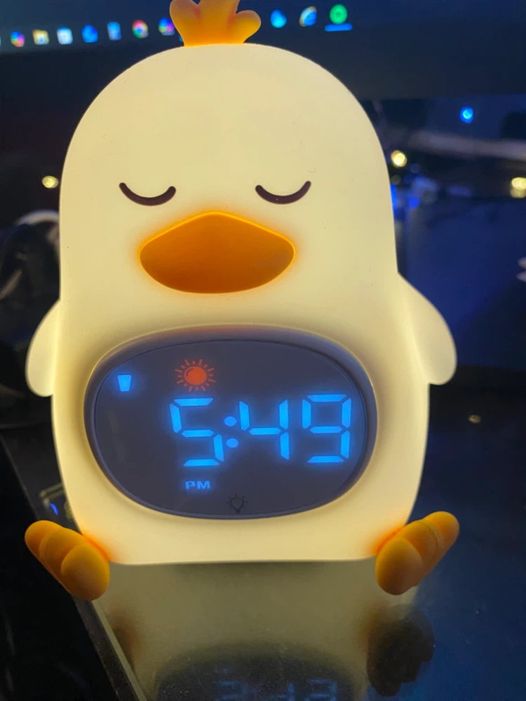 Aokpsrt Duck Kids Alarm Clock with Night Light - photo 5