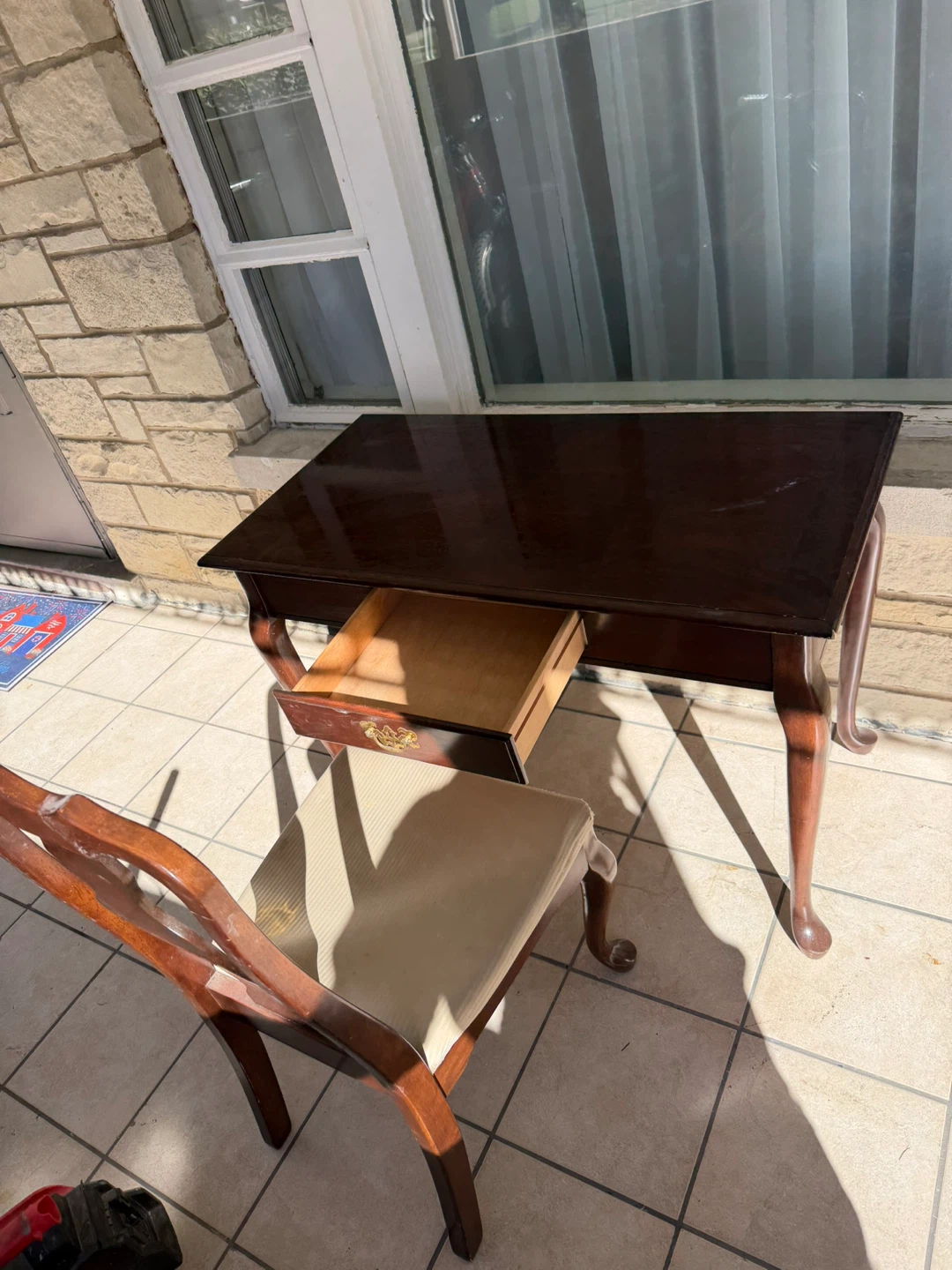 Classic Wooden Desk and Chair Set - photo 3