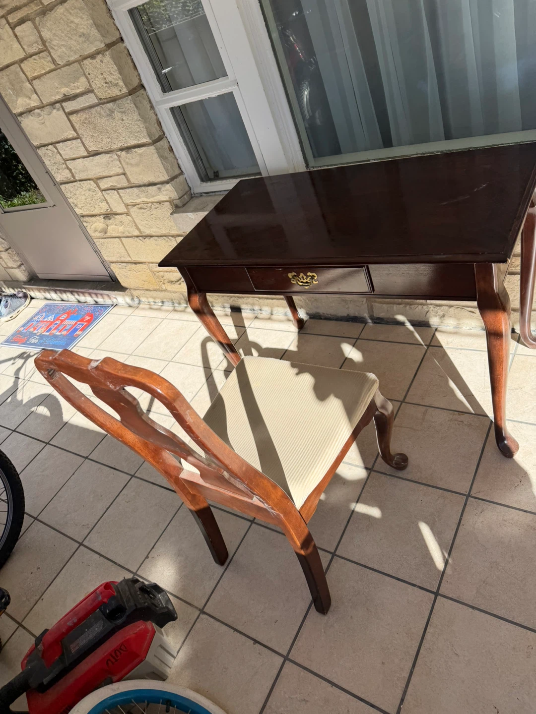 Classic Wooden Desk and Chair Set - photo 5