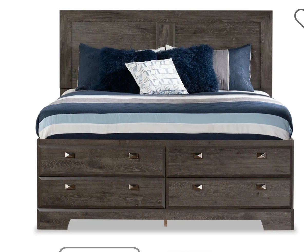 Full/Double storage bed with drawers