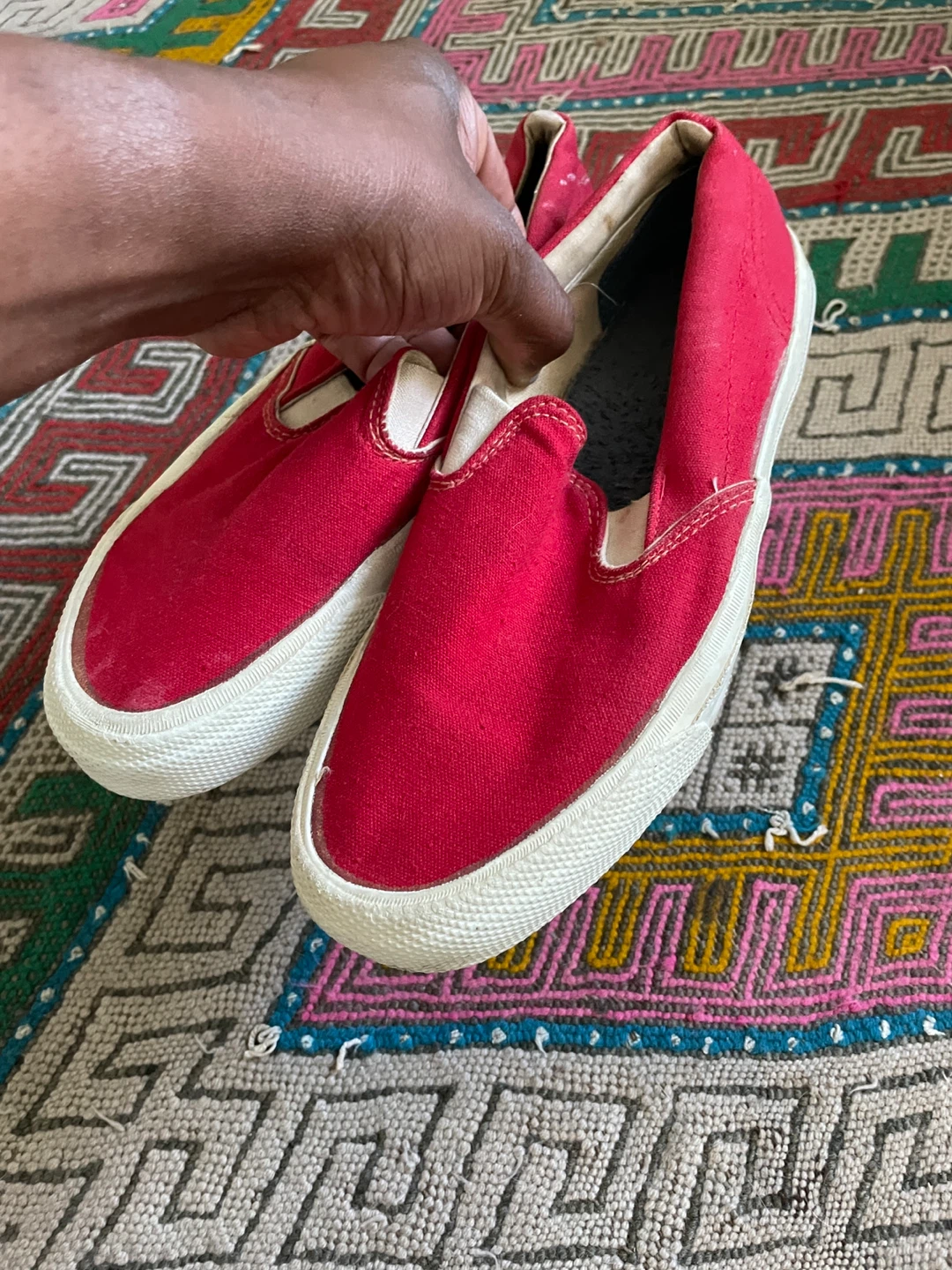 Converse Red Canvas Slip-On Shoes - photo 3