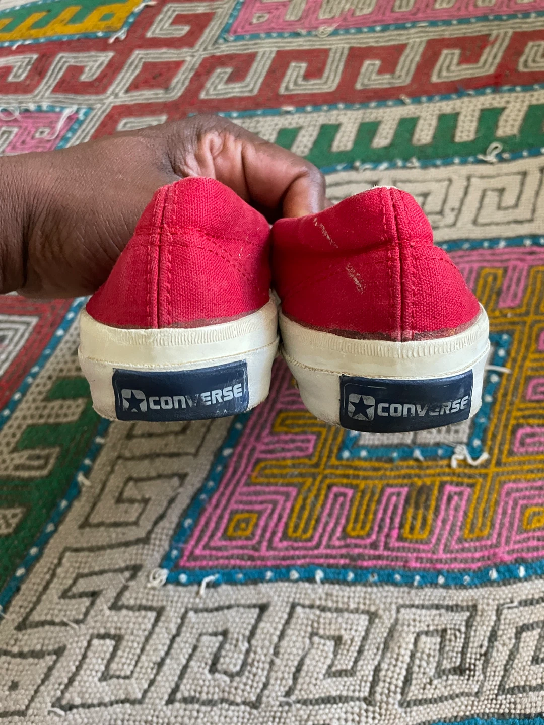 Converse Red Canvas Slip-On Shoes - photo 4