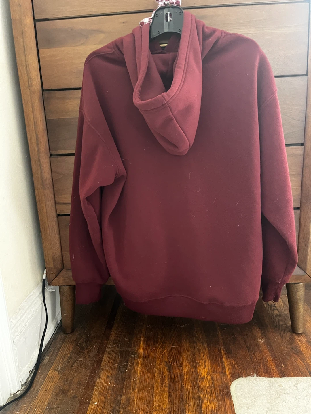 no comment Maroon Hoodie with Bow Detail - photo 2