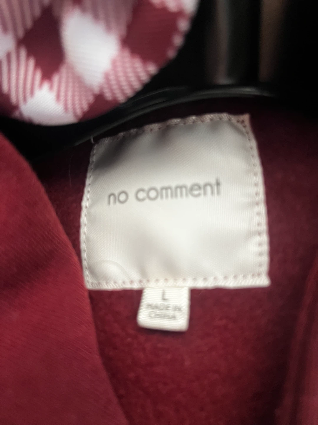 no comment Maroon Hoodie with Bow Detail - photo 3