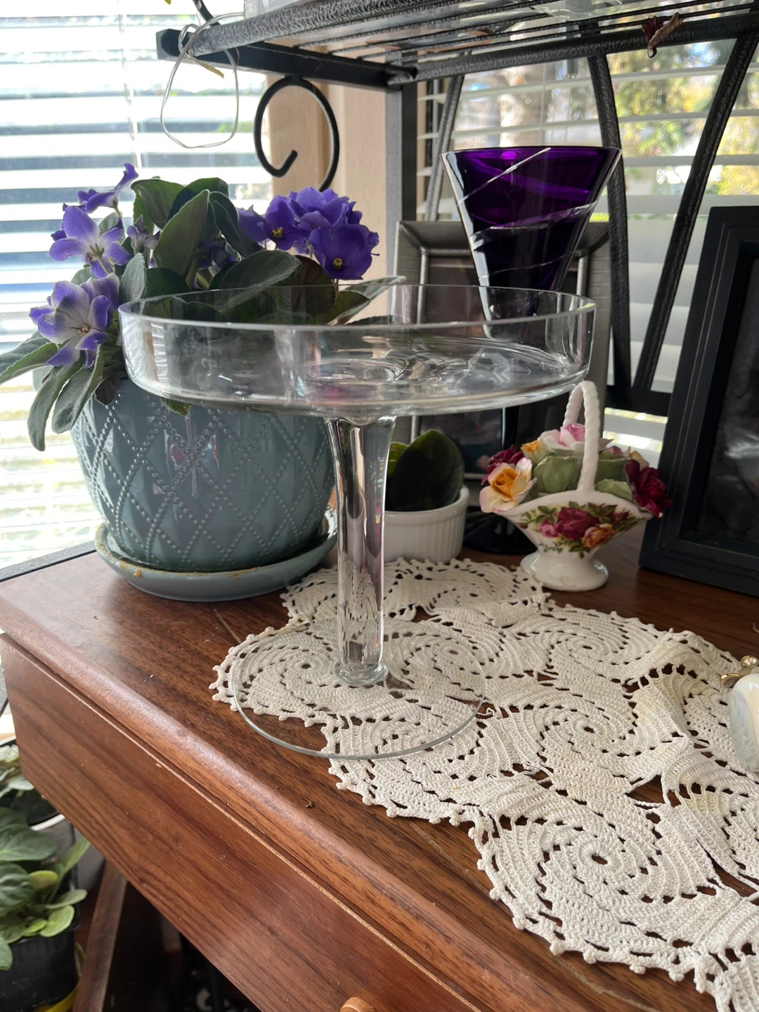 Glass Pedestal Mini Cake Stand, 7 in. in diameter, 7 in. tall - photo 5
