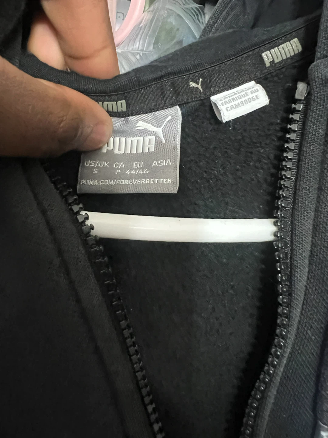 Puma Black Zip-Up Hoodie Small - photo 3