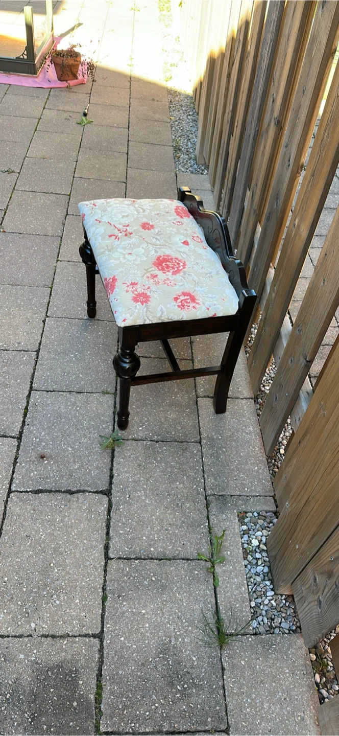 Vintage Style Upholstered Wooden Bench - photo 3