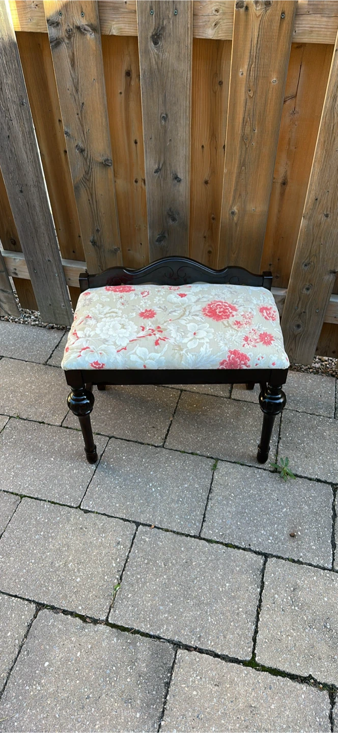 Vintage Style Upholstered Wooden Bench - photo 5