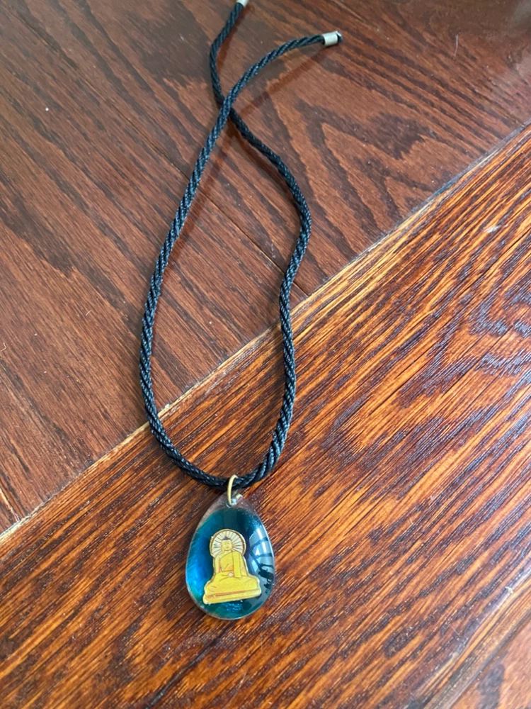 Teardrop Buddha Pendant Necklace