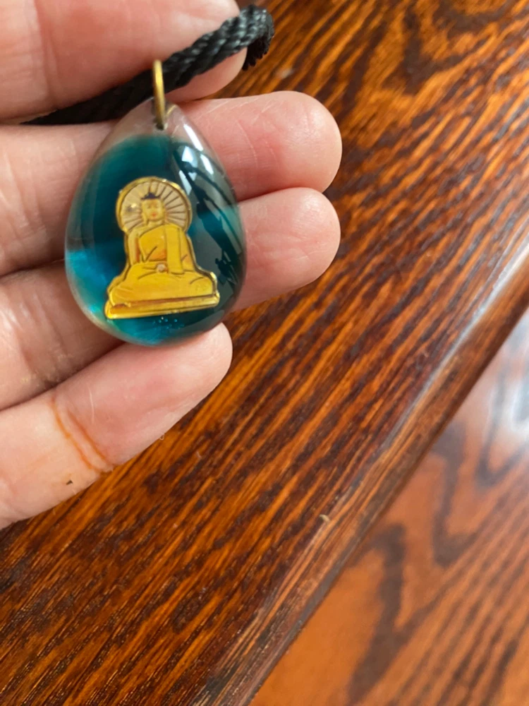 Teardrop Buddha Pendant Necklace - photo 2