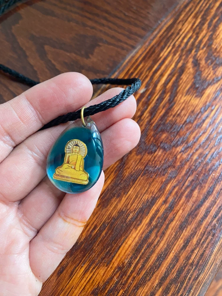 Teardrop Buddha Pendant Necklace - photo 4