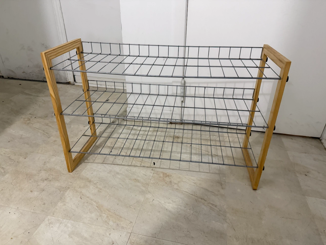 FREE – 3-Tier Shoe Rack with Wooden Frame