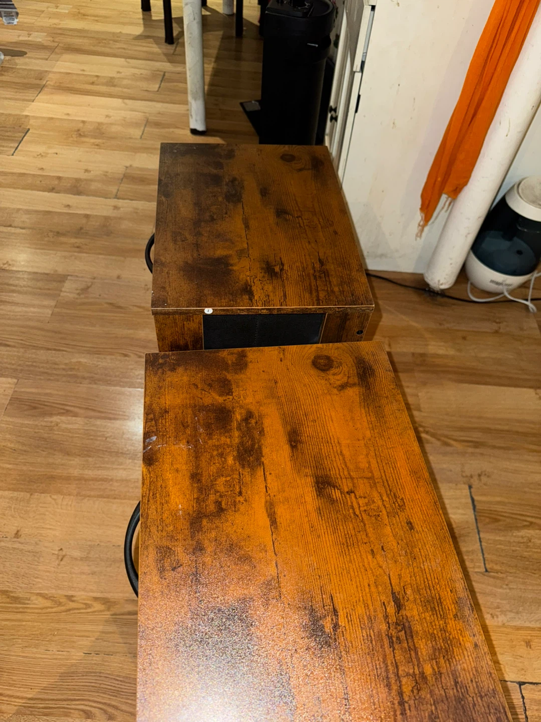 NEW Set of 2 Rustic Brown Nightstands - photo 3