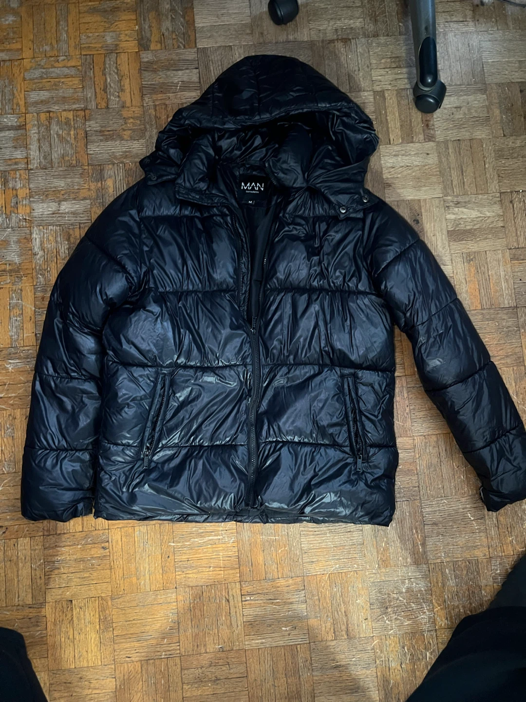 Black Puffer Jacket men - photo 2