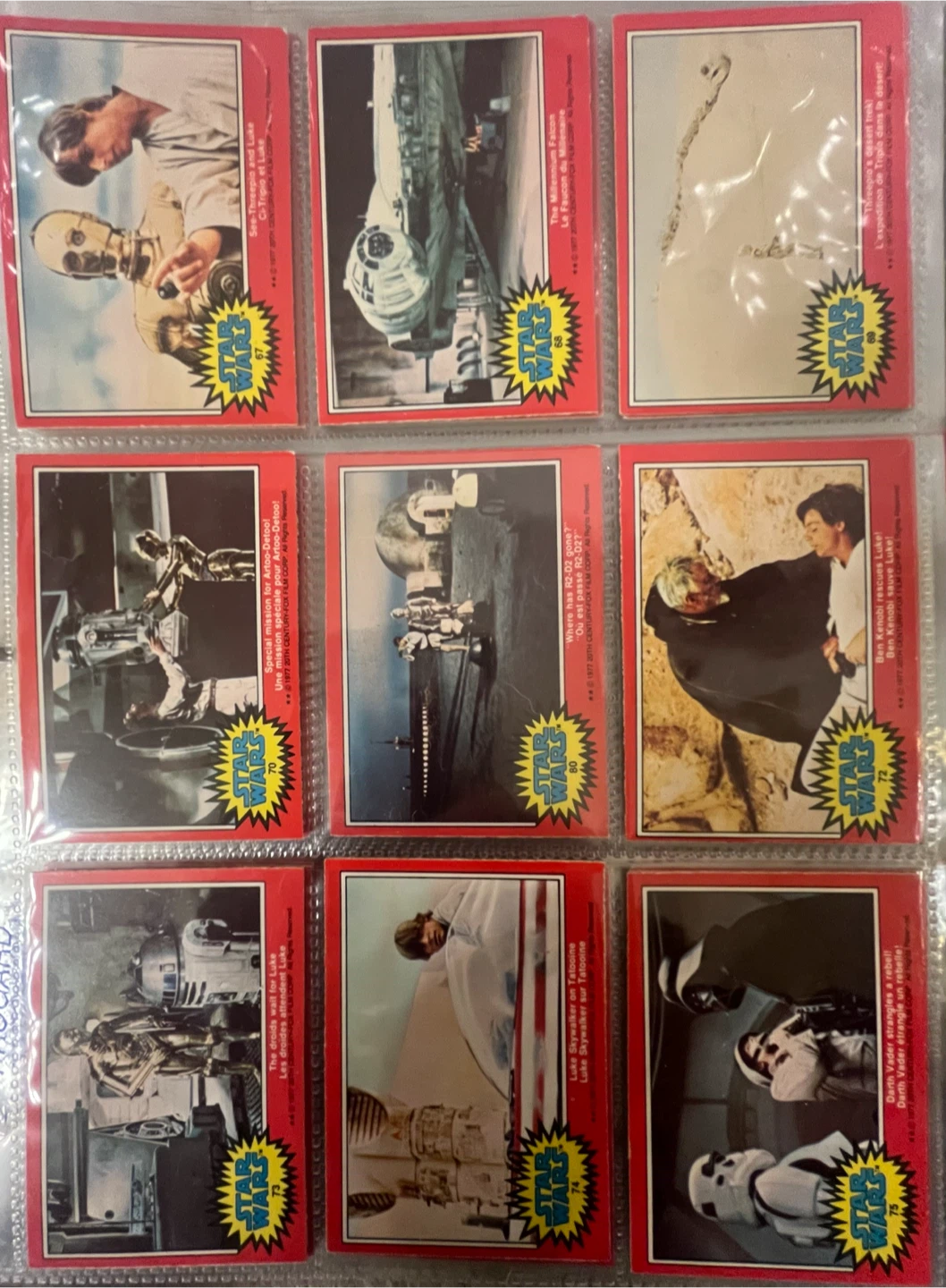 Vintage 1977 Star Wars Trading Cards