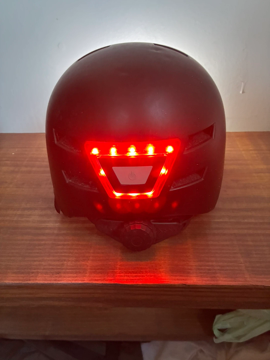 Black Commuter Helmet with LED Lights - photo 2