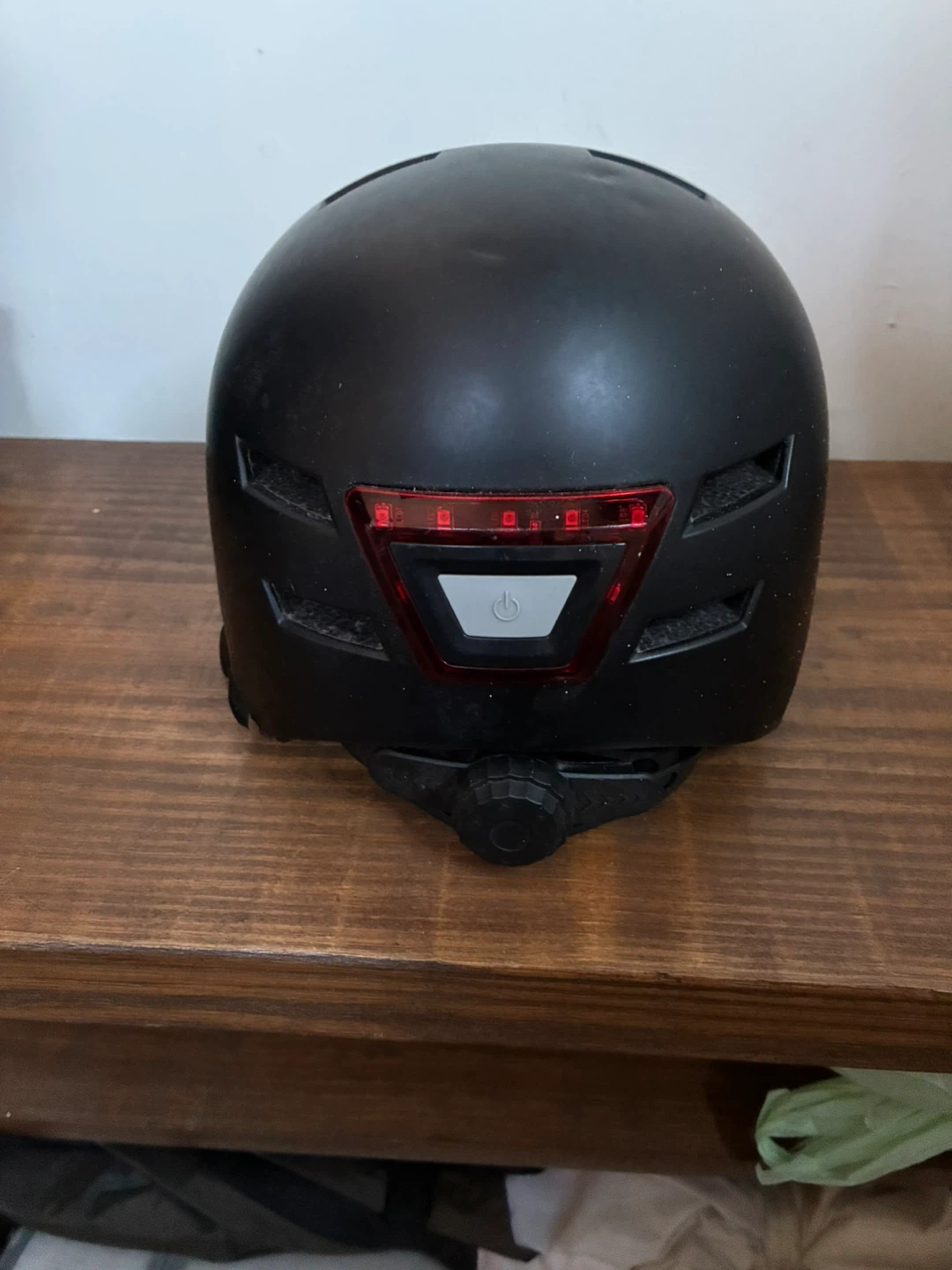 Black Commuter Helmet with LED Lights - photo 3
