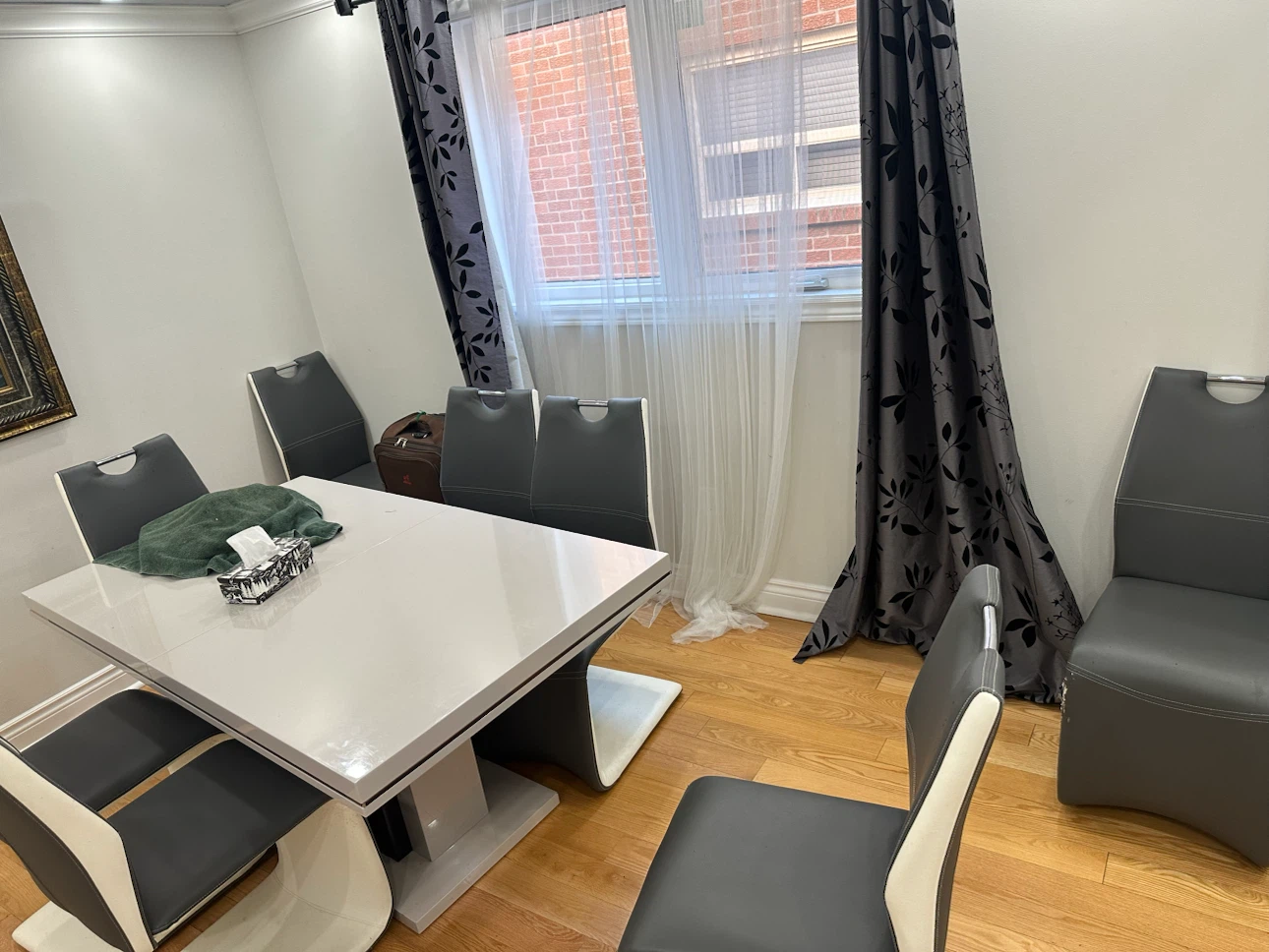 Modern Grey and White Dining Set with 6 Chairs - photo 4