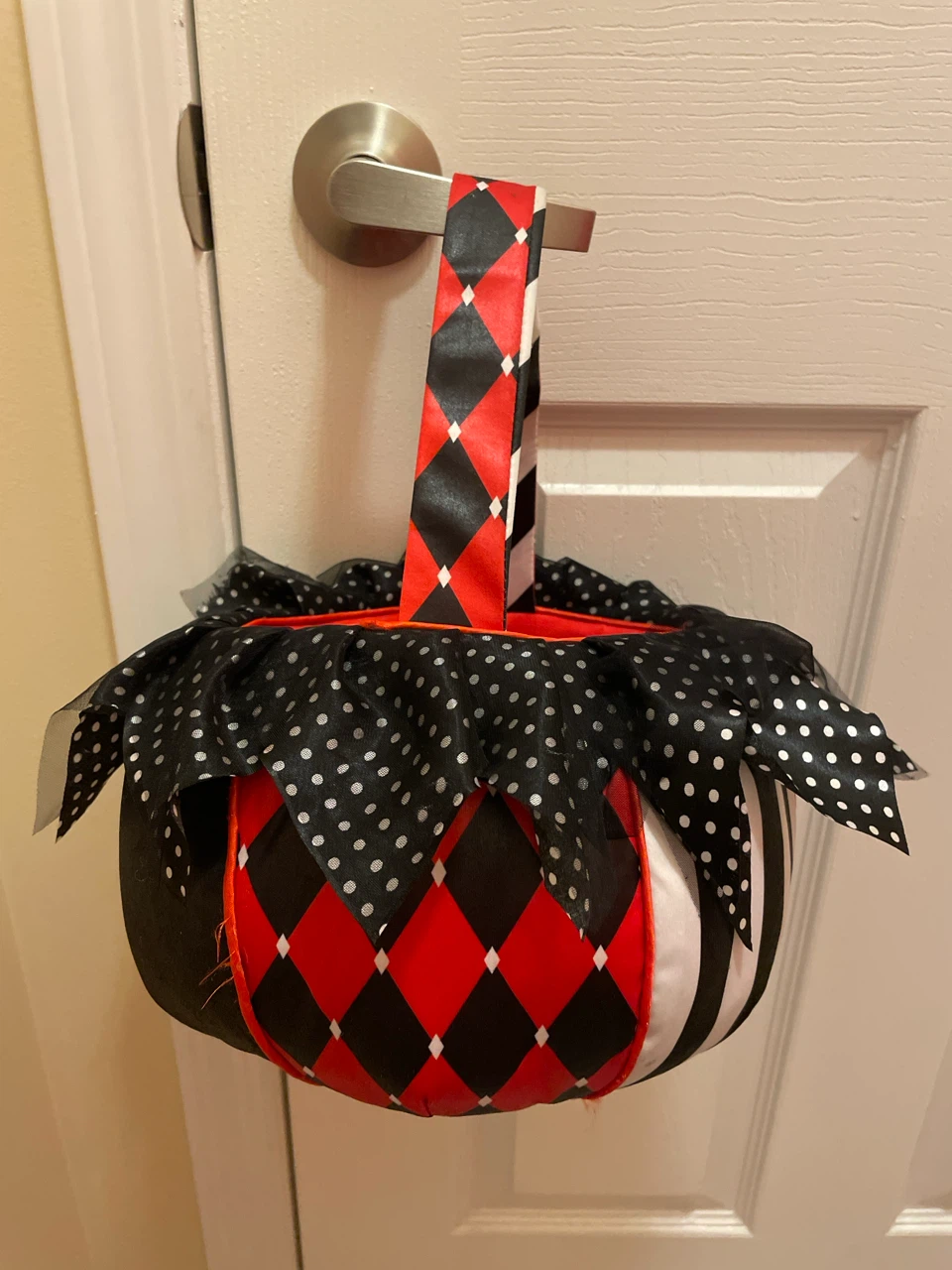 Harlequin Halloween Trick-or-Treat Basket