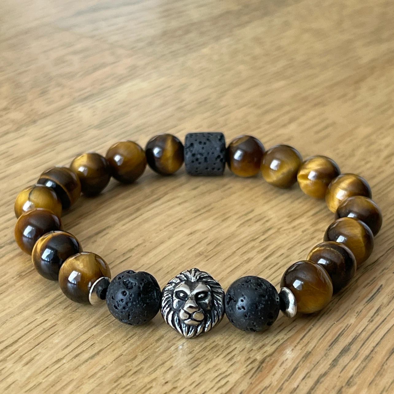 Lion Bracelet (Tiger Eye & Lava Rock) - Strength & Courage - photo 2