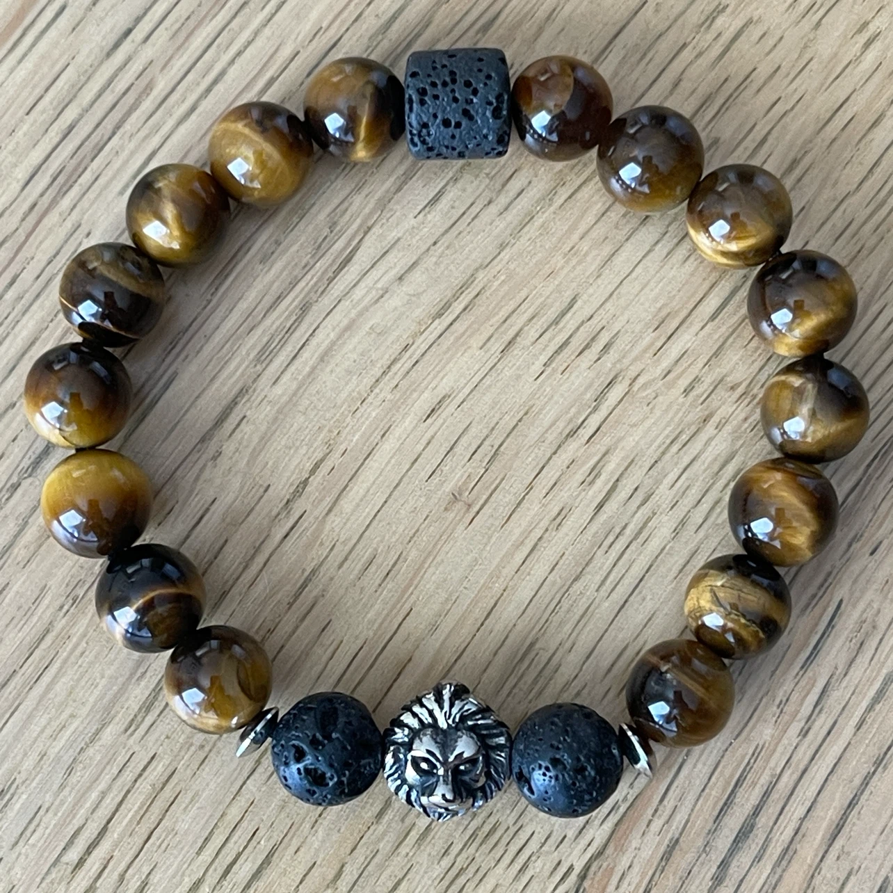 Lion Bracelet (Tiger Eye & Lava Rock) - Strength & Courage - photo 3