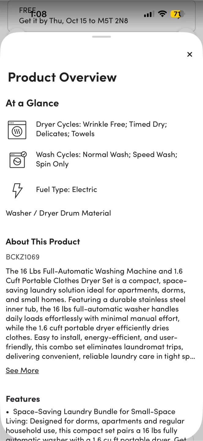 Take asap. Mini Washer and Dryer Set -Portable - photo 3