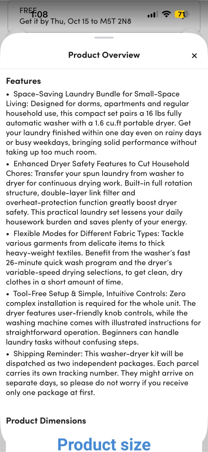 Take asap. Mini Washer and Dryer Set -Portable - photo 4