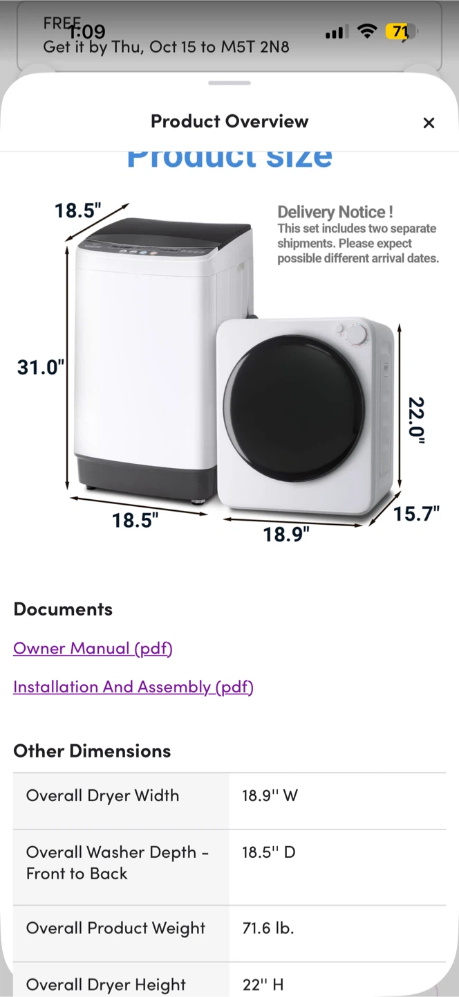 Take asap. Mini Washer and Dryer Set -Portable - photo 5