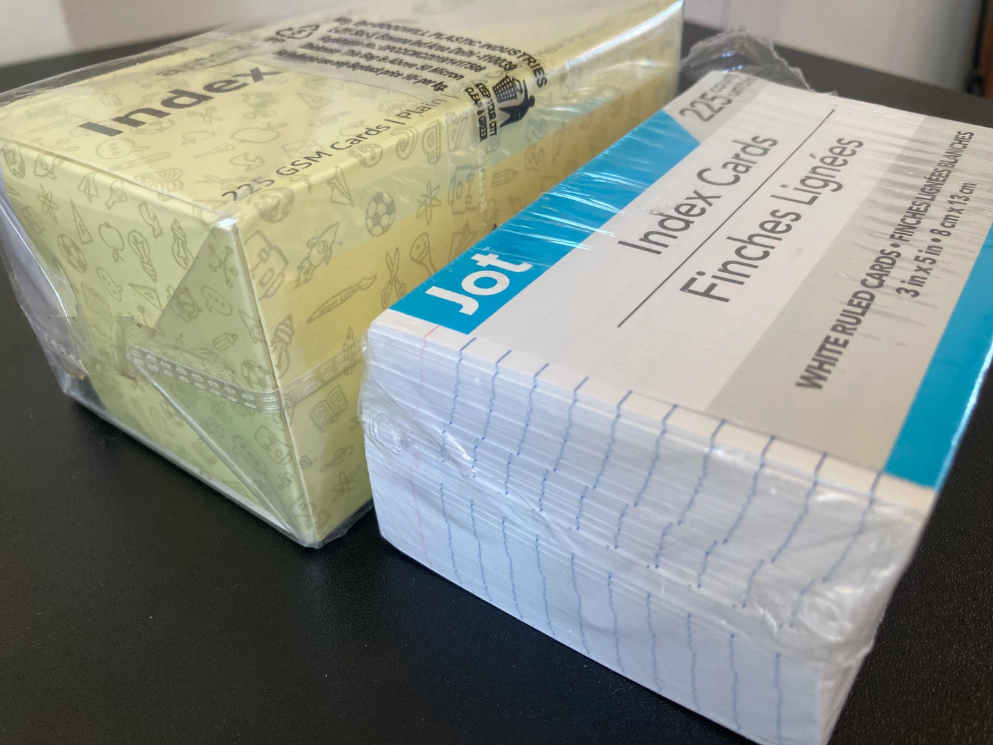Two Packs of Index Cards: Amazon Basics and Jot - photo 2