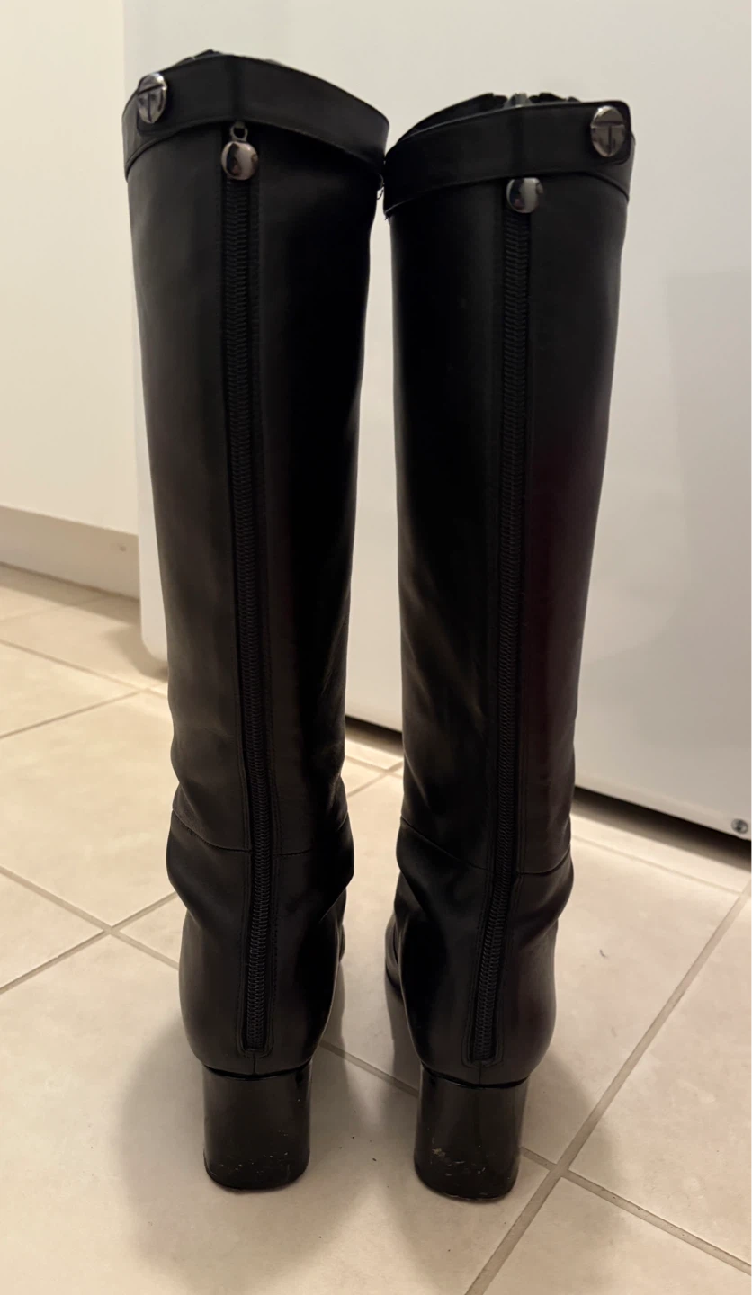 Leather Knee-High Boots - Size 7.5M - photo 3