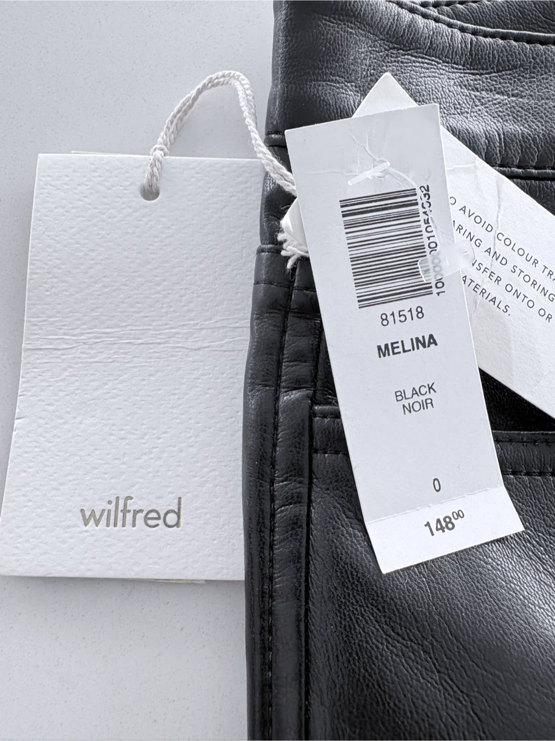Wilfred Melina High-Rise Straight Pants, Black, Size 0