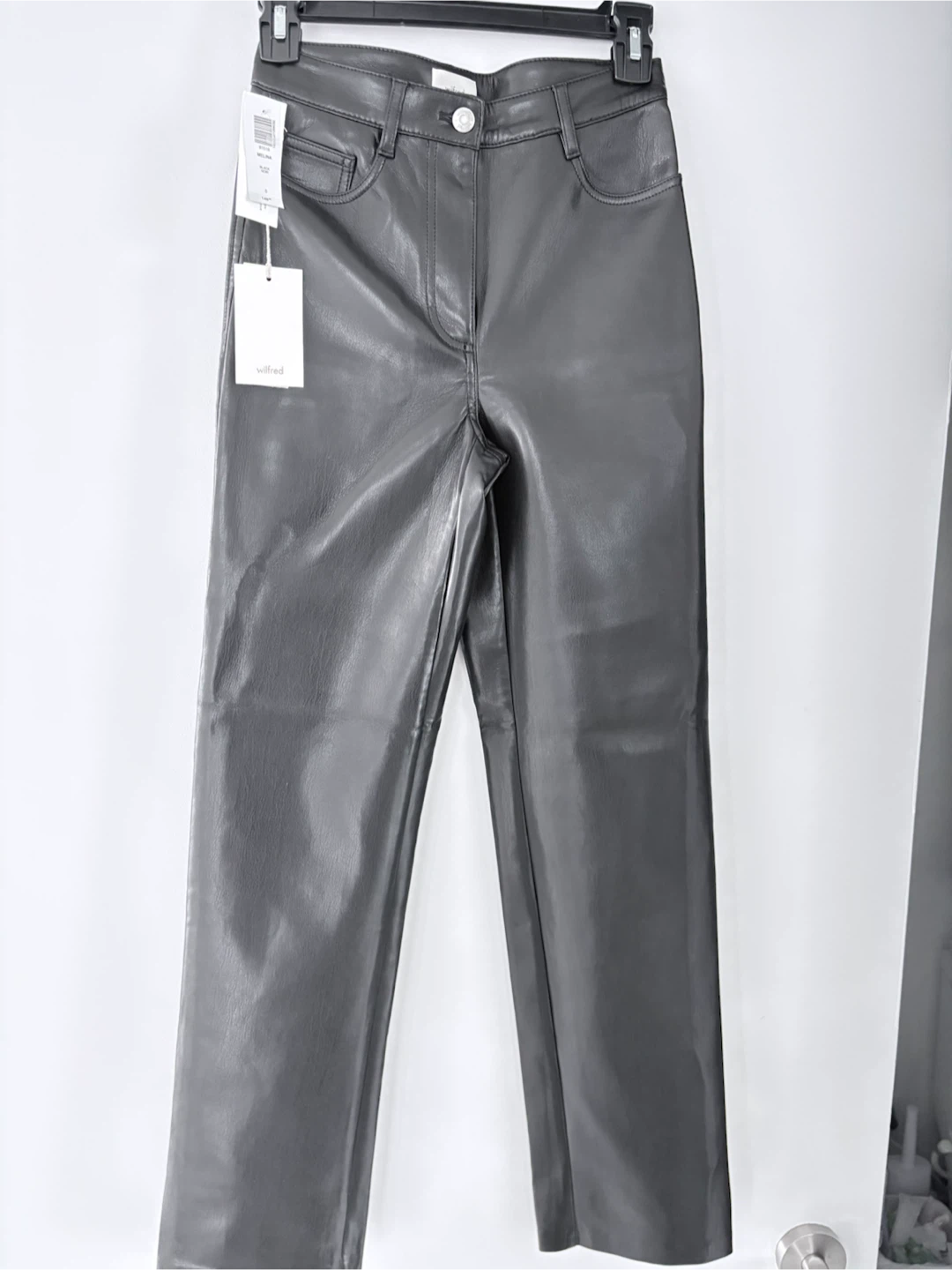 Wilfred Melina High-Rise Straight Pants, Black, Size 0 - photo 4