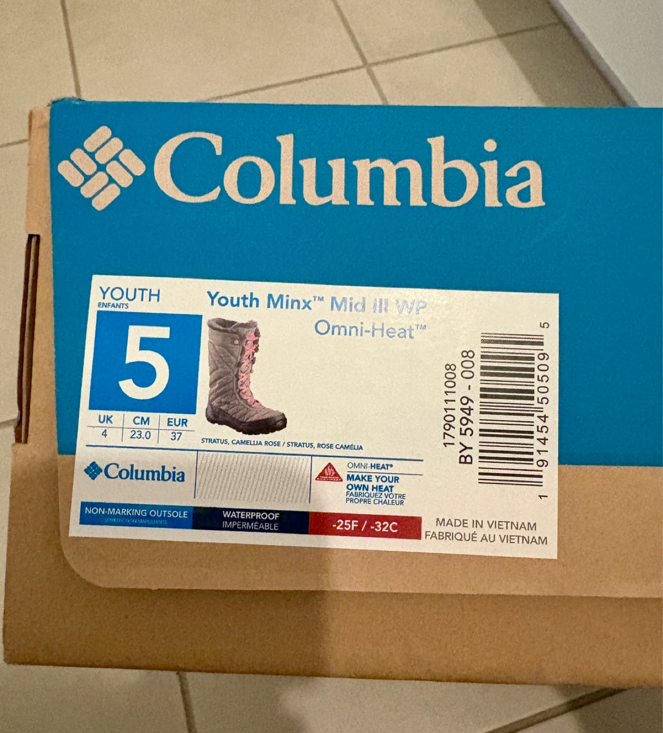 Columbia Youth Minx Mid III WP Boots Size 5 - photo 3